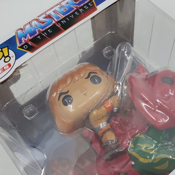 Funko pop! Rides, Master of the Universe, He-Man on Battle Cat, Flocked #84 New - Picture 2 of 8
